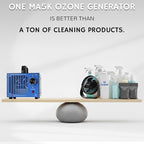 Airthereal MA5K Ozone Generator for Home, Ozone Air Ionizer Odor Eliminator with 120-Min Timer, Lightweight Design, Odor Removal for Car, Smoke, Pets, Basements, Covers Up to 2,000 Sq. Ft., Black