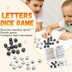 24 Pcs Dice Set, The Crossword Solitaire Game, 6 Sided Dice Crossword Creative Game, Two-Player Parent-Child Interactive Family English Letter Dice Games for Kids Adults