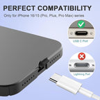6 Pack USB C Dust Plug, Anti-Lost USB C Plug Cover USB C Charging Port Protector Cover with Speaker Dust Cover Compatible with iPhone, 16, 15 (Pro, Plus, Pro Max) iPhone 17