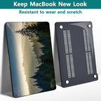 Teryeefi Compatible with MacBook Pro 13 inch Case M2 M1 2024, 2023, 2022-2016（A2251 A2289 A2159 A1989 A1708 A1706 with Touch Bar, Plastic Hard Shell Cover for 13" MacBook Pro, Forest Landacpe