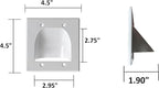 BestMounts - 6 Pack in Wall Cable Management TV Cord Hider for Wall Mounted TV - Recessed Wall Plates Cable Pass Through - Dual Gang Behind Wall Cable Management up to 8-10 Low Voltage Cords (White)
