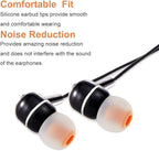 Earbud Tips Soft Silicone Earbuds Replacement Tips Fit for in-Ear Headphones(Inner Hole from 3.8mm - 4.2mm Earphones) 9 Pairs S/M/L,Transparent Orange