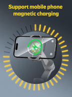 Professional Gimbal Stabilizer for Smartphone w/Wireless Charging OLED Display LED Light Focus Wheel, 3-Axis Phone Gimbal Stabilizer for iPhone 15 14 13 12 Pro/Max/Xs Galaxy S23-AOCHUAN Smart X Pro