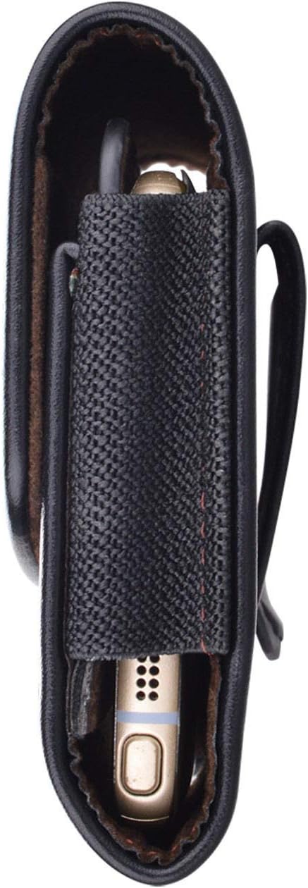 Phone Holster for Samsung Galaxy S25 S24 S23 S22 S21 Ultra S20 FE S10 S9+ S8+ Note 20 A12 A32 A52 A02S A11 A21 A51 PU Leather Cell Phone Pouch with Belt Clip Loop Card Holder,Black