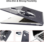 Compatible with MacBook Air 13 inch Case M1 A2337 A2179 A1932 Cover 2021 2020 2019 2018 Release with Retina Display & Touch ID, Crystal Black Pattern Plastic Hard Shell Case, Astronaut Earth
