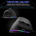 TRELC Gaming Mouse with 5 D Rocker, Ergonomic Mouse with 10000 DPI/11 Programmable Buttons, Vertical Gaming Mice Wired for PC/Laptop/E-Sports/Gamer (Black)
