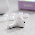 SpinFit Superfine for AirPods Pro Gen 1 & 2 - SS - Medical Grade Silicone Patented Replacement Ear Tips and Adapters for Supreme Comfort (one Pair)(Ear Tips Installed)