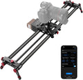 NEEWER 31.5"/80cm Motorized Camera Slider, App Wireless Control DSLR Carbon Fiber Dolly Rail Slider with 4400mAh F750 Battery (Charger Not Included), Support Video Mode, Time Lapse Photography, ER1-80