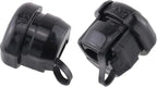 HJ Garden 10pcs Wire Cover Round Cable Wire Strain Relief Bush Grommet Round Strain Relief Bushing Electric Cable Protection Cord Buckle, Black