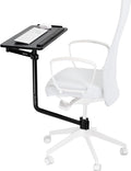 VIVO Office Chair Mounted 26 x 12 Inch Keyboard and Mouse Tray, Ergonomic Tilt, Full Motion 360 Degree Rotation, Black, MOUNT-KB08C