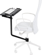 VIVO Office Chair Mounted 26 x 12 Inch Keyboard and Mouse Tray, Ergonomic Tilt, Full Motion 360 Degree Rotation, Black, MOUNT-KB08C