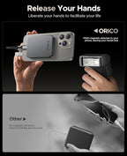 ORICO 1TB Magnetic Portable SSD, Metal Body, 4K 120 fps ProRes HDR Record and Store, Up to 460MB/s, USB C&A 2 in 1 Cable, External SSD Compatible with iPhone 16 Pro Max, Tablet, Computer - K5PLUS