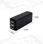 Gigabit PoE+ Injector Adapter - 30W 48V Power Over Ethernet Plus - 10/100/1000Mbps, IEEE 802.3af/at Compliant - Up to 100 M (328 ft) Range, by ThePoEstore
