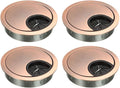uxcell Cable Hole Cover, 2.1Inch/53mm Zinc Alloy Desk Wire Cord Cable Grommets Hole Cover for Office PC Desk Cable Cord Organizer, 4 Pcs Red Bronze