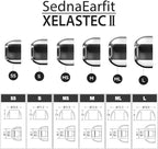 AZLA SednaEarfit XELASTEC 2 (L) - Earbud Tips for Wireless Headphones - Noise Canceling Earbuds Replacement Tips - Eartips Compatible with Sony, Samsung, Beats, JLab, Skullcandy, Sennheiser