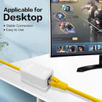 1 Port Keystone Jack Surface Desk Mount/Wall Mount Box 5-Pack White