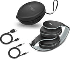 ZIHNIC Bluetooth Headphones Over-Ear, Foldable Wireless and Wired Stereo Headset Micro SD/TF, FM for Cell Phone,PC,Soft Earmuffs &Light Weight for Prolonged Wearing(Black/Gray)