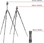 Manfrotto Befree Advanced Camera Tripod Kit with Twist Closure, Travel Tripod Kit with Ball Head, Portable and Compact, Camera Tripod in Aluminum for DSLR, Reflex, Mirrorless, Camera Accessories