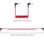 2-Pack 3.5mm Microphone Cable Compatible with Rode Wireless Pro / Wireless Go 2 / DJI Mic 2 and Hollyland Lark M1 M2 150 Max Duo, Coiled Dual 3.5mm TRS Patch Cable Audio Mic Cord for DSLR Cameras