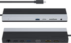 WAVLINK 12-in-1 USB C Docking Station, Triple Display Type C Hub Multiport Adapter with HDMI, DisplayPort, VGA, Ethernet, USB-C 100W PD3.0 Charging, USB3.0, USB2.0, SD/TF Card Reader, Audio- UMD03