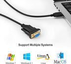 CableCreation USB to RS232 Serial Adapter (FTDI Chipset), USB to RS232 Gold Plated DB9 Serial Converter Cable for Windows 11, 10, 8.1, 8, 7, Vista, XP, 2000, Linux and Mac OS X, macOS, 3.3 Feet/1M