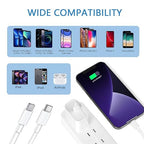 10FT iPhone Fast Charger,[Apple MFi Certified] 3Pack USB C Charger Block with 10 Foot Long Type C to Lightning Cable Cord Adapter Block Compatible with iPhone 14 Pro Max/14 Plus/13/12Mini/11/XS/X/iPad