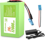 24V 12Ah Battery for Kids Ride-On Toys Compatible with Power Wheels & UTVs | Lightweight Replacement with 2A Charger | 7S4P 29.4V (24V12Ah)