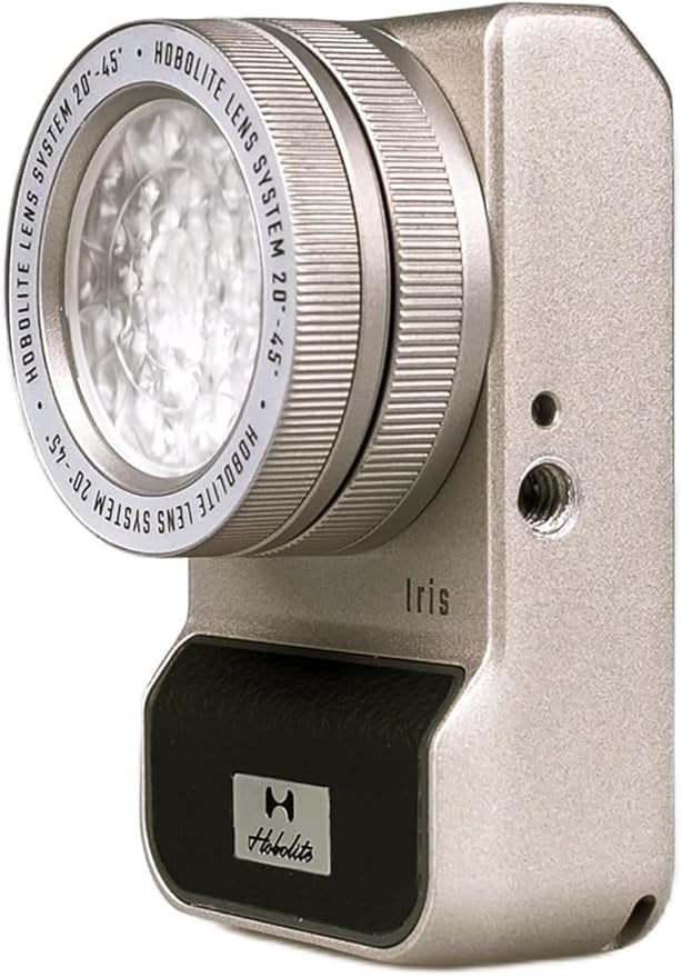 Iris Portable LED Photography Light Standard Kit with LCD Display, App Control, Adjustable Lens, CRI/TLCI 96+, 2700-6500K, Bi-Color Camera Light for Content Creators, 5W, Black