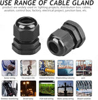Cable Glands-PENGLIN 1-1/2" NPT Nylon Cable Connector, Strain Relief Cord Connector, IP68 Waterproof Adjustable Locknut(1-1/2 Inch (10-Pack))