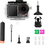 Waterproof Case for DJI Osmo Action 5 Pro/4/3 with 3 Pack Dive Filters, 196FT/60M Underwater Protective Housing Dive Kit, Professional Action Camera Dive Accessory