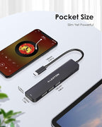 LENTION USB C Hub with 100W Charging, 4K@60Hz HDMI, Dual Card Reader, USB 3.0 & 2.0 Compatible 2024-2016 MacBook Pro, New Mac Air/Surface, Chromebook, More, Stable Driver Adapter (CB-CE18p.Black)