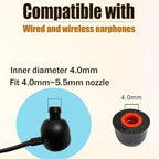 Memory Foam Ear Tips Replacement Earbuds Tips Noise Reduction Anti-Slip fit 4.0mm-5.5mm Nozzle in-Ear Earphones with Storage Box