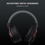 EKSA E900 Gaming Headset with Microphone - PC Headset with Detachable Noise Canceling Mic, 3D Surround Sound, Wired Headphone for PS4, PS5, Xbox, Computer, Laptop, Switch, Handheld (3.5MM Jack)