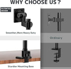 Monitor-Arm Ultrawide Heavy Duty 24-57'' - Aluminum Single Monitor Mount Holds up to 59.4lbs, Adjustable Desk Mount Stand, VESA75/100/200mm, Black