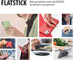 Momostick Flatstick, Cell Phone Finger Grip Strap Holder for Hand, Cell Phone Stand, New Slim Finger Loop Selfie Grip Compatible with Most Smartphones