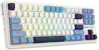 Redragon K728 PRO 80% Wireless Gasket RGB Gaming Keyboard, 3-Mode 87 Keys TKL Mechanical Keyboard w/Hot-Swap Socket, Mixed Color Keycaps & 5-Layer Noise Dampening, Custom Linear Switch