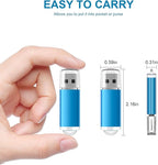 TOPESEL 2pack 128GB USB 3.0 Flash Drive High Speed 128G Thumb Drive Memory Stick Jump Drive USB Zip Drive for PC laptops, Tablets, TVs, car Audio (Blue)