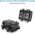 Shoulder Rig Kit w Matte Box & Follow Focus for DSLR Cameras. Ergonomic & Stable, 6” to 9” Convertible Size. Adjustable Handles, ¼” Threads. Comfy Shoulder Pad, Quick Release Plate (FC-03)