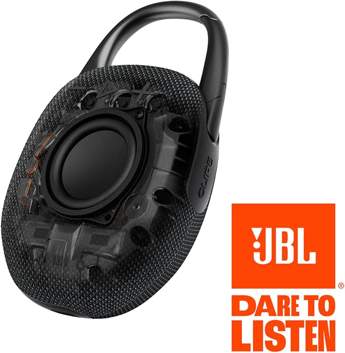 JBL Clip 5 - Ultra-Portable, Waterproof & Dustproof Bluetooth Speaker, Big Pro Sound with Punchy bass, Integrated Carabiner, Up to 12 Hours of Play, Made in Part with Recycled Materials (Pink)