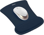 MOSISO Wrist Rest Support for Mouse Pad & Keyboard Set, Ergonomic Mousepad Non-Slip Base Home/Office Pain Relief & Easy Typing Cushion with Neoprene Cloth & Raised Memory Foam, Haze Blue