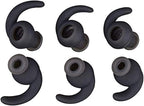 3 Pairs (S/M/L) Replacement Anti-Slip Silicone Eartips Earbuds Ear Tips Buds Eargels Compatible for Synchros Reflect BT Sports Wireless in-Ear Earphones (Black)