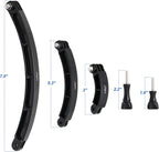 HSU 3 in 1 Curved Extension Arm Kit, Extension Pivot Arm Adjustable Monopod Bracket for GoPro Hero 13/12/11/10/9/8/7/6/5 Black, Session 5/4, DJI Osmo Action and More