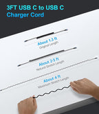 USB C Cable 100W 3FT Coiled USB C to USB C Charger Cable for Car, 2Pack Short Type C Cable Fast Charging Cable for iPhone 16/15/Pro/Plus/Pro Max/Samsung Galaxy S23, Compatible All Type C Devices,Blue