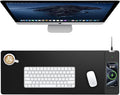 TopMade Wireless Charging Mouse Pad, 31.5"x11.81" XL Large Gaming Mousepad, Waterproof Desk Pad with Ultra-Smooth Surface, Non-Slip Base, Computer Keyboard Mat for MacBook, PC, Laptop