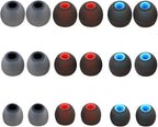 Silicone Replacement Earbud Tips Earbud Covers Ear Tips Fit for in-Ear Headphones (Inner Hole 3.8mm -5.1mm) Earbud Replacement Tips 9 Pairs