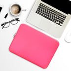 RAINYEAR 11-11.6 Inch Laptop Sleeve Case Soft Lining Carrying Bag Padded Protective Cover Compatible with 11.6" MacBook Air for 11" Notebook Computer Tablet Chromebook (Bright Pink, Upgraded Version)