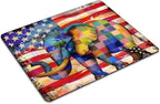 Square Mouse Pad American Flag，Colorful Baby Elephant-1,Gaming Mouse Pads for Desk,Soft Computer Waterproof Non-Slip Mouse Mat