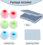 Silicone Replacement Earbud Tips Earbud Covers Ear Tips Fit for in-Ear Headphones (Inner Hole 3.8mm -5.1mm) Earbud Replacement Tips 9 Pairs