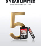 Pergear 256GB CFexpress 4.0 Type A Memory Card VPG200, Up to 1780MB/s Read Speed & 1600MB/s Write Speed for 4K 120P, 8K 30P Video Recording(Master Series), Compatible for Sony Alpha & FX Cameras