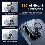 Camera Lens Protector for iPhone 16 pro 6.3 / iPhone 16 pro max 6.9,9H Tempered Glass，Ultra HD, Scratch Resistance Easy to Install，Case Friendly，[Does not Affect Night Shots] 3-Pack